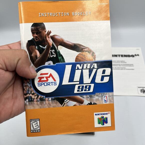 NBA Live 99 N64 Nintendo 64 Complete CIB Very Good Condition w/ Poster! NICE! - Picture 8 of 16